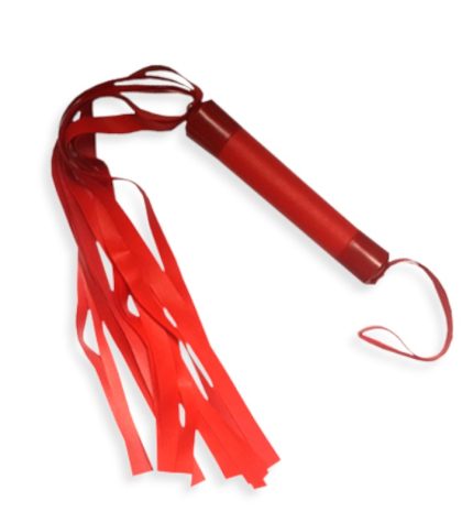 Latigo con flecos rojo