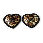 Pezoneras Corazon Animal Print Moñitos
