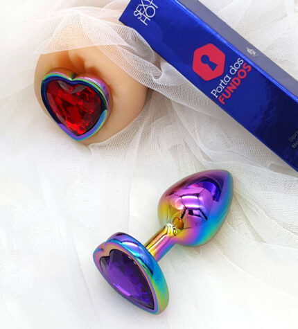 Plug Anal Rainbow Corazon 2