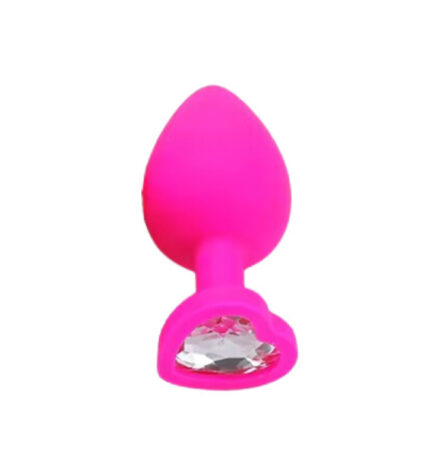 Plug Anal Corazon de de silicona rosa 2