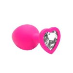 Plug Anal Corazon de silicona rosa