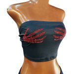 Crop Top Manos Esqueleto Strass