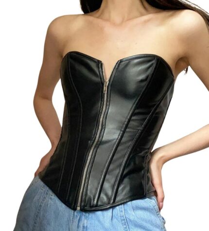 Corset Cuerina con Cierre