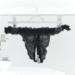 Tanga Perlas Mariposa Negro