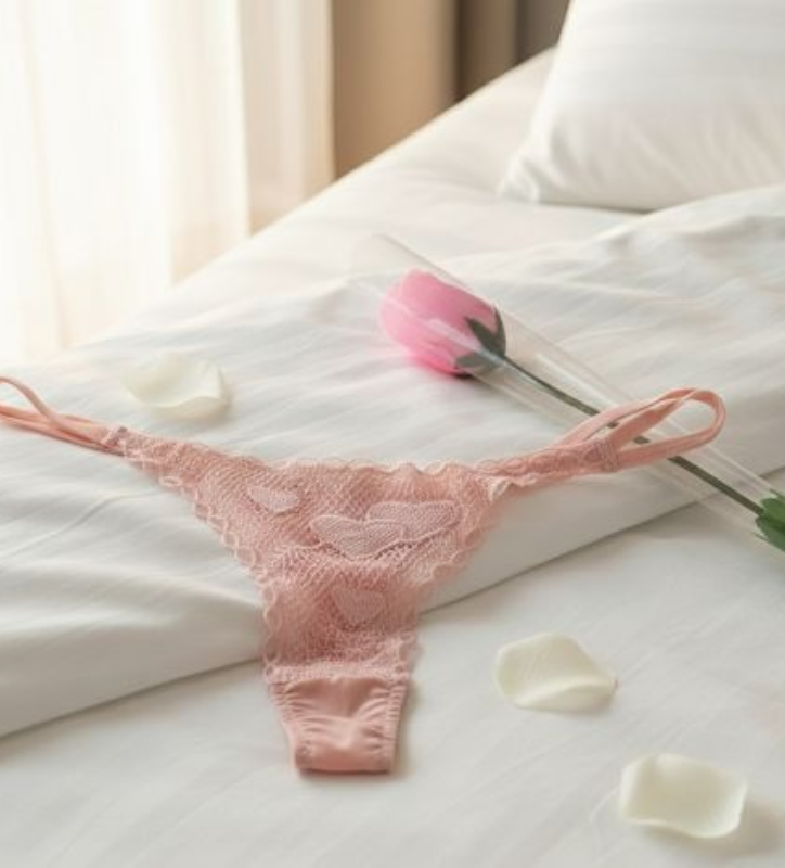 Tanga en forma de Rosa Color Rosa Tanga en forma de Rosa - Imagen 1