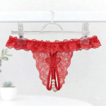 Tanga Perlas Mariposa Rojo
